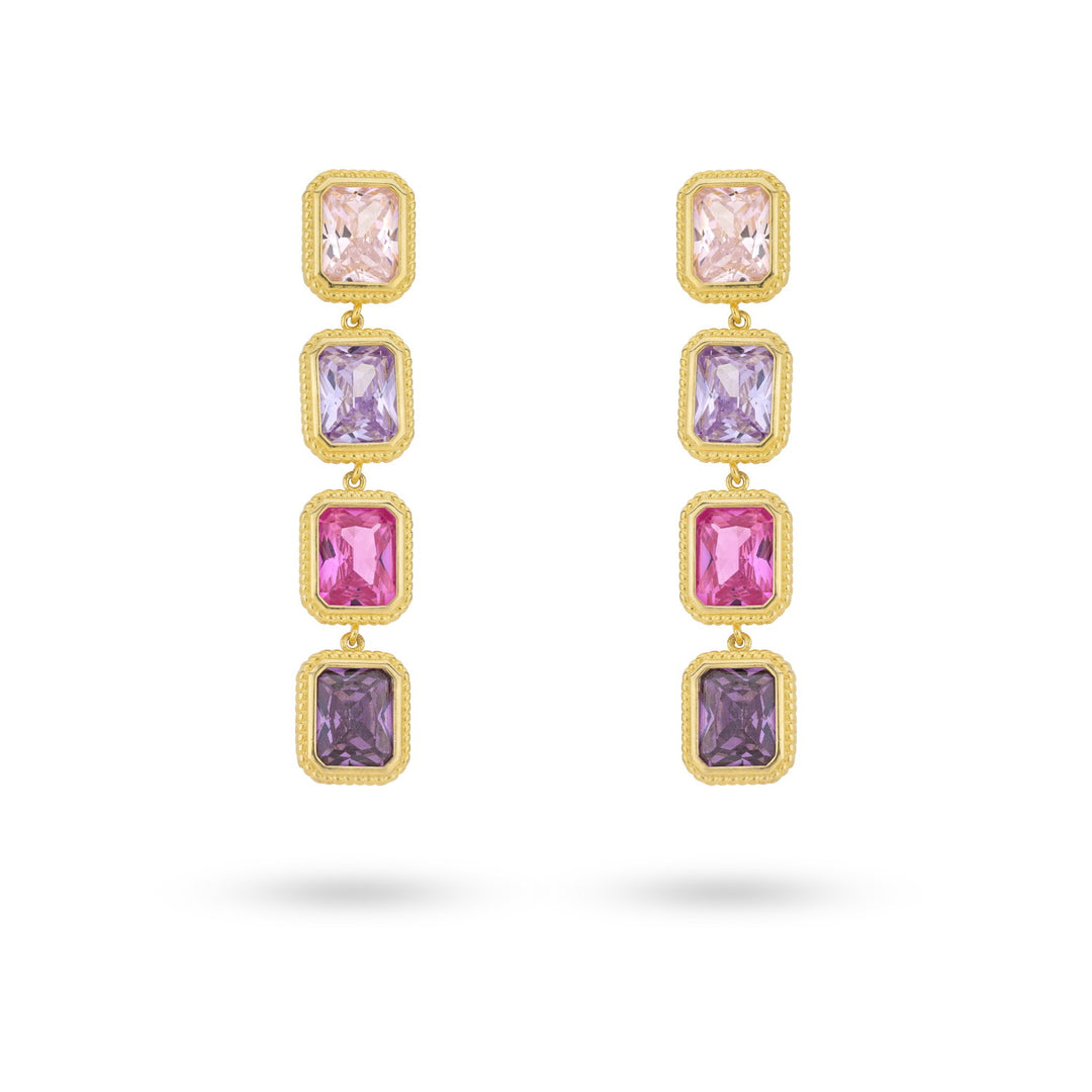 Bold lilac edge earrings 24Kae x Megan