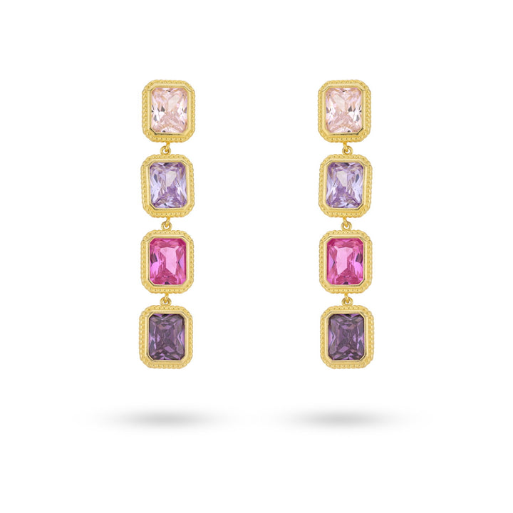 Bold lilac edge earrings 24Kae x Megan