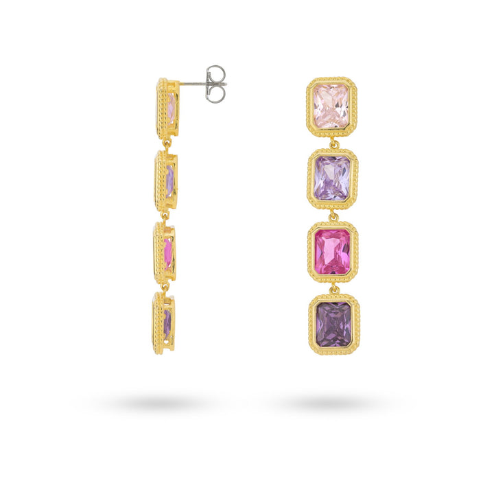 Bold lilac edge earrings 24Kae x Megan