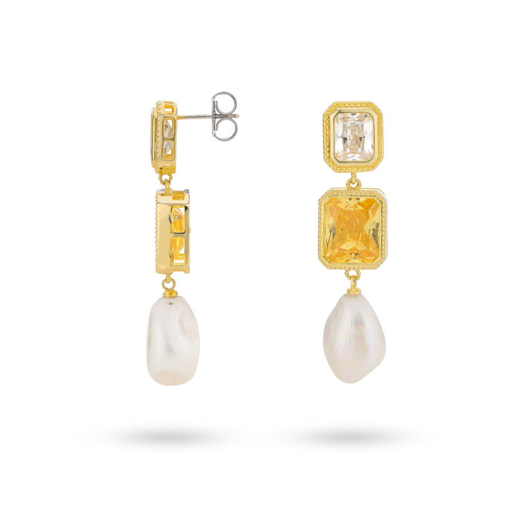 Bold citrine sunset earrings