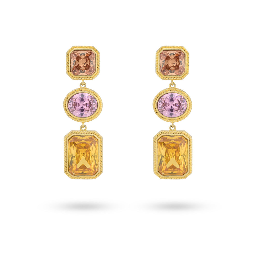 Bold golden hour earrings