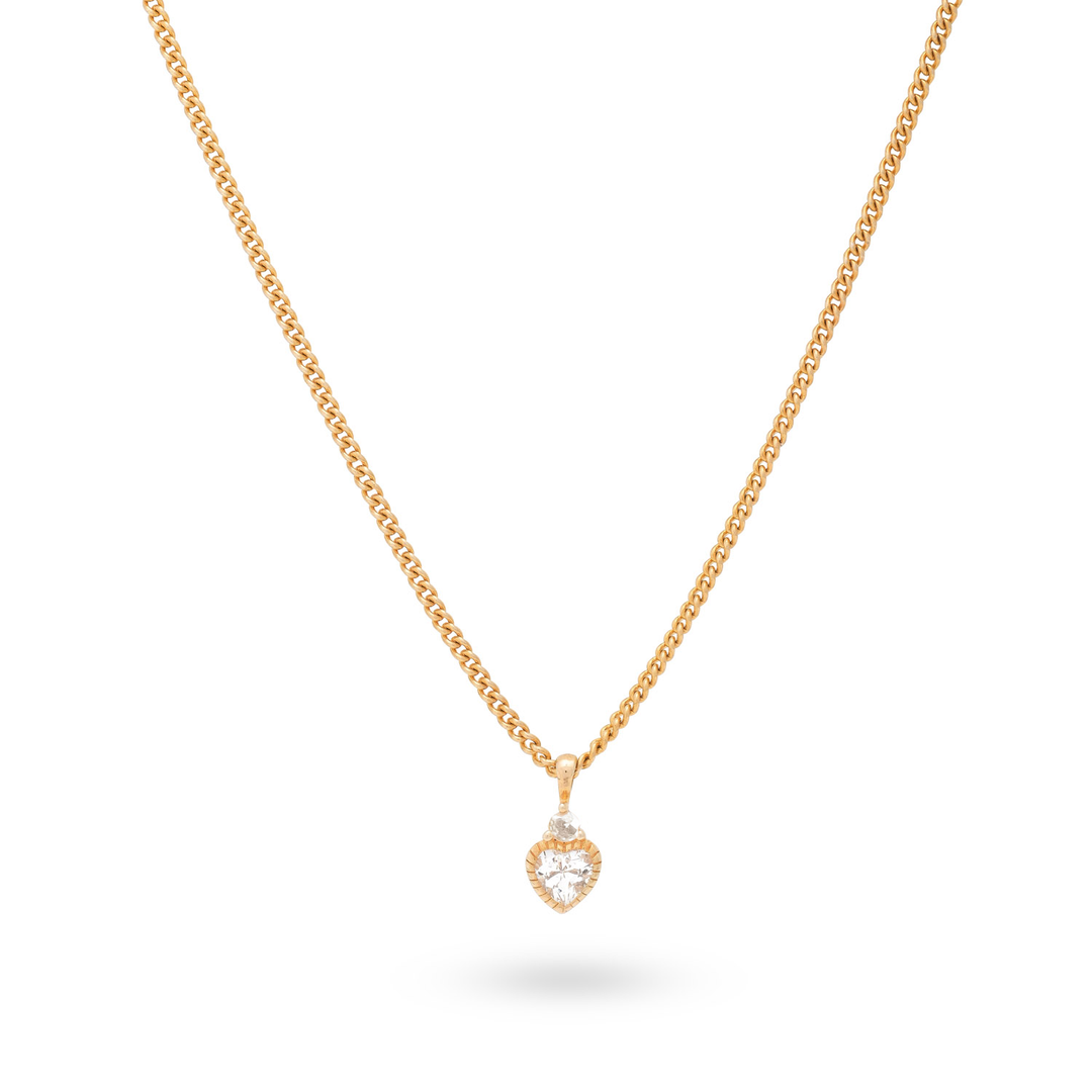 Necklace with heart shaped pendant 