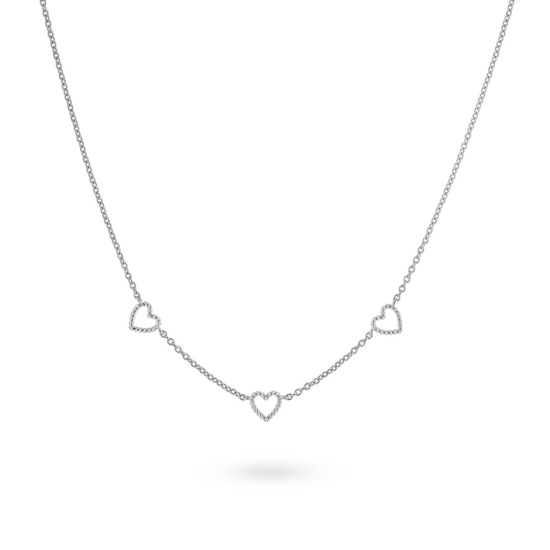 Necklace with twisted hearts - 32467S