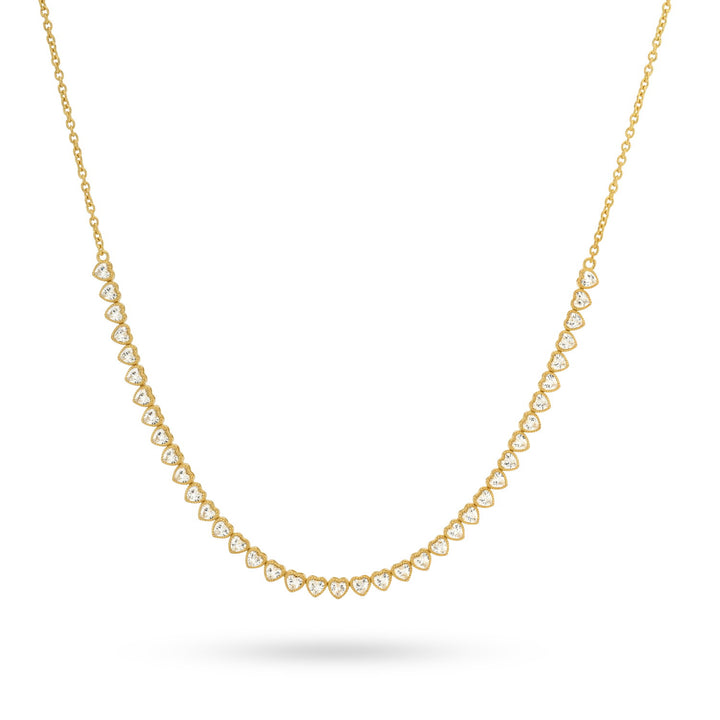 Ketting met hartvormige stenen - 32476Y