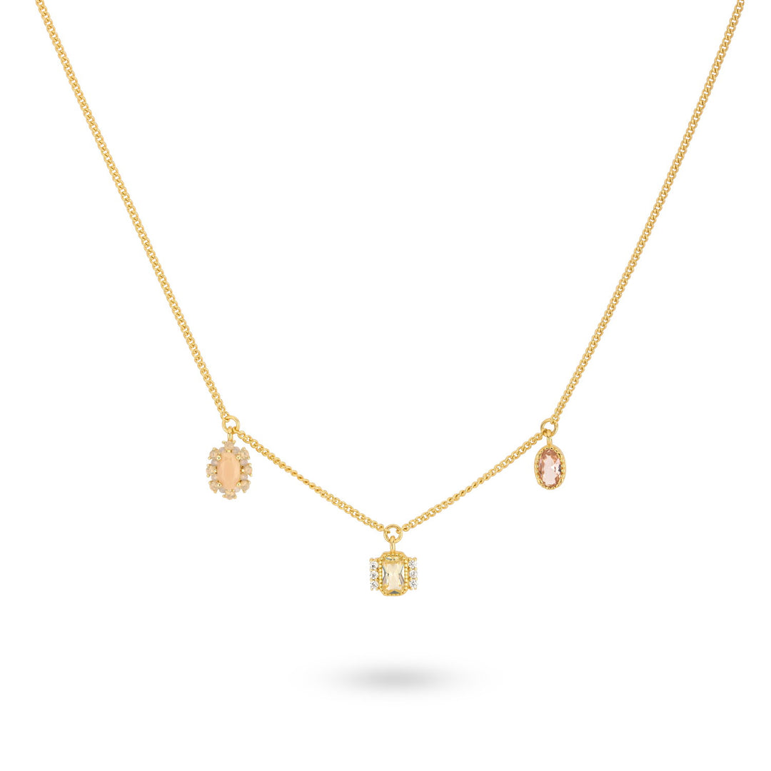 Ketting met gekleurde stenen