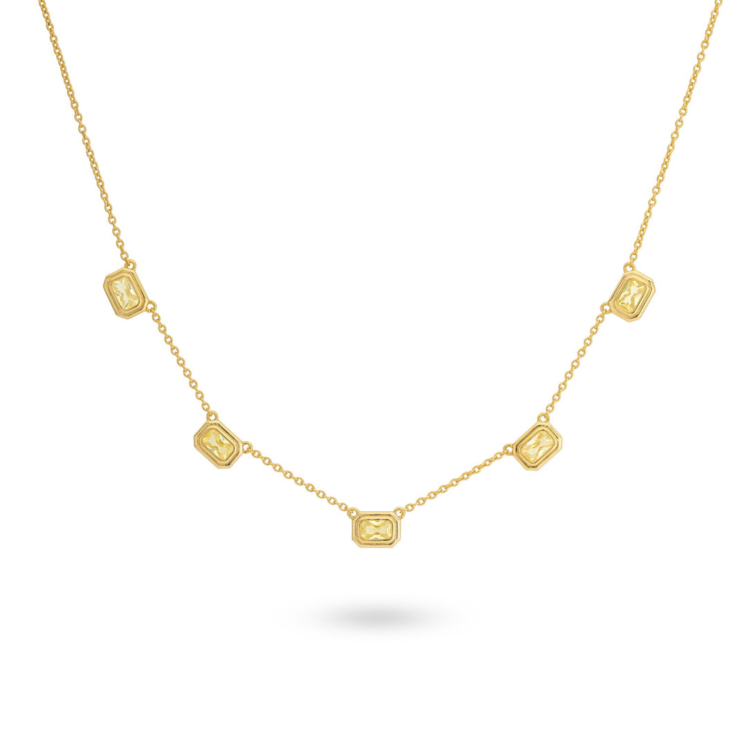 Necklace with vintage look stones