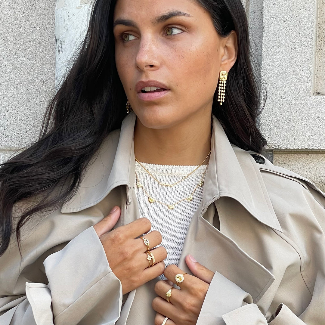 Ketting met vintage look stenen - 32494Y
