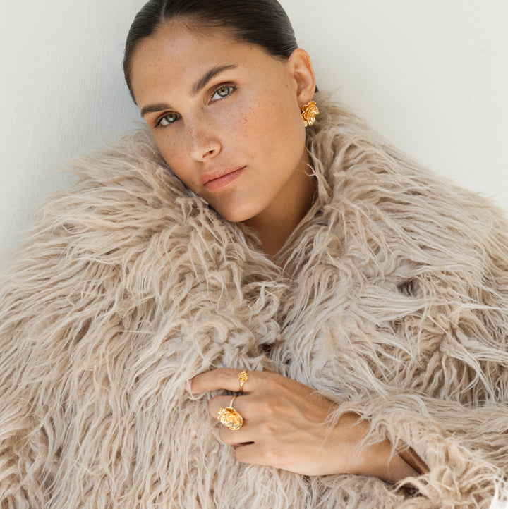 Statement roos oorbel - 424102Y