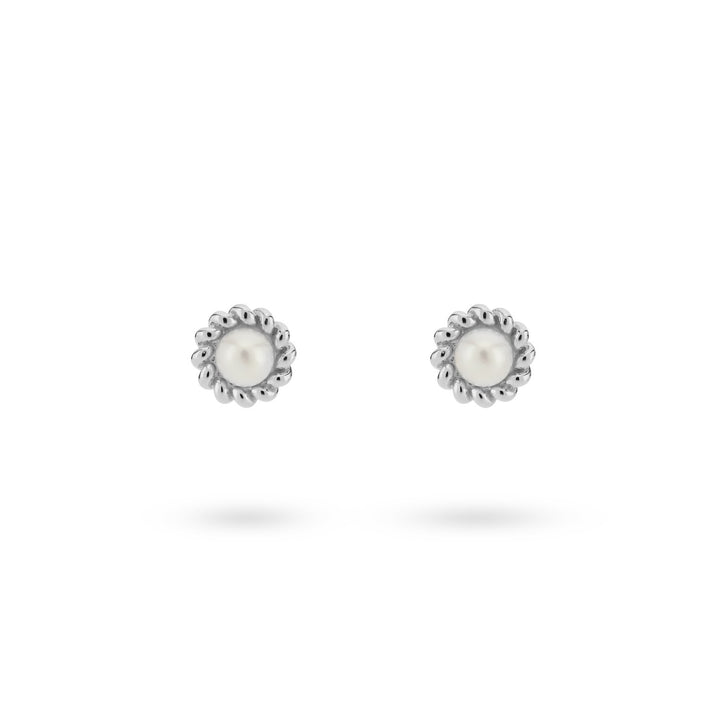 Earstud with pearl and twisted detail - 424117S