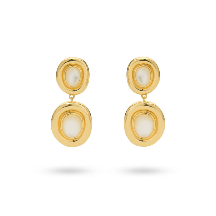 Statement oorbel met parelmoer - 424120Y
