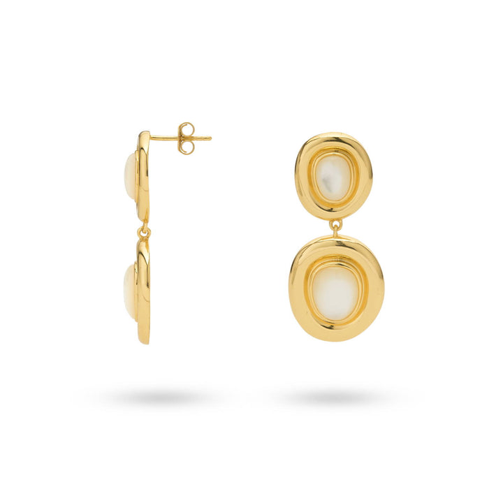 Statement oorbel met parelmoer - 424120Y