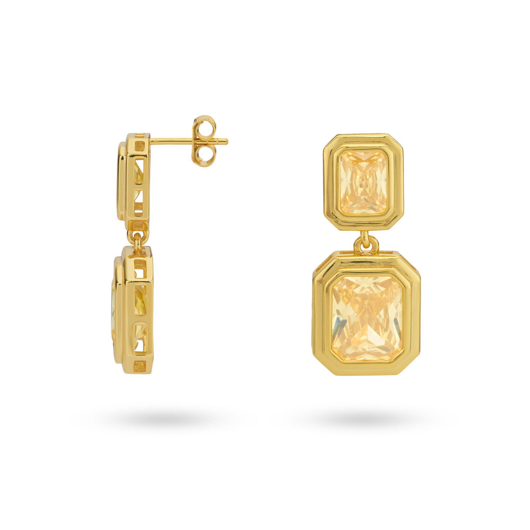Earring with colored stones - 424138Y