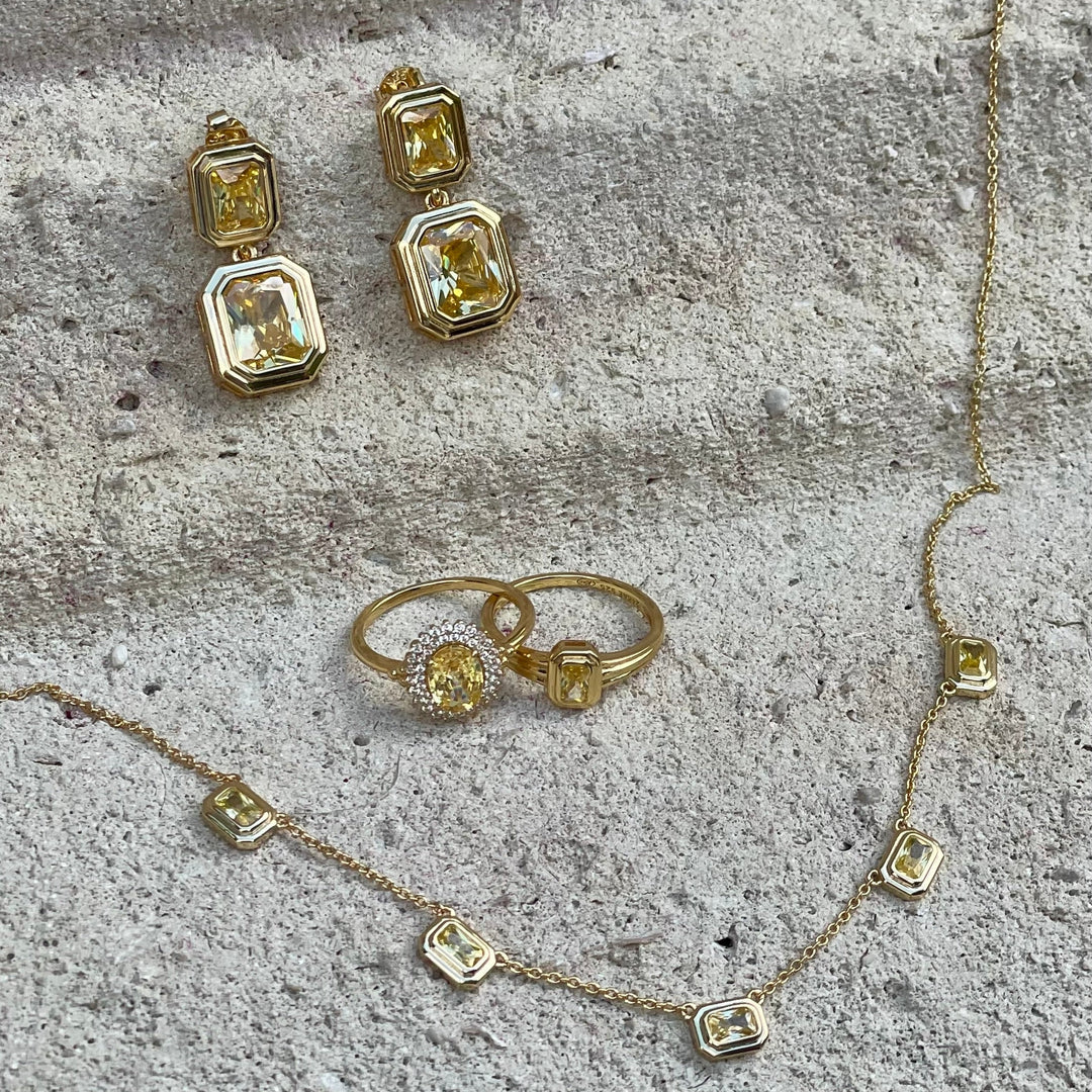 Earring with colored stones - 424138Y