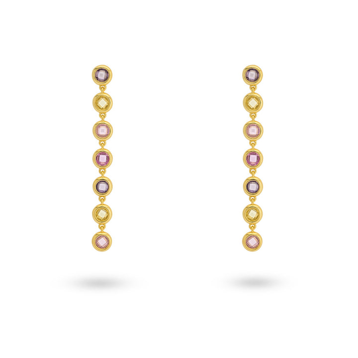 Earring with colored stones - 424139Y