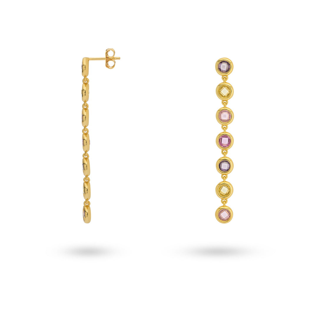 Earring with colored stones - 424139Y