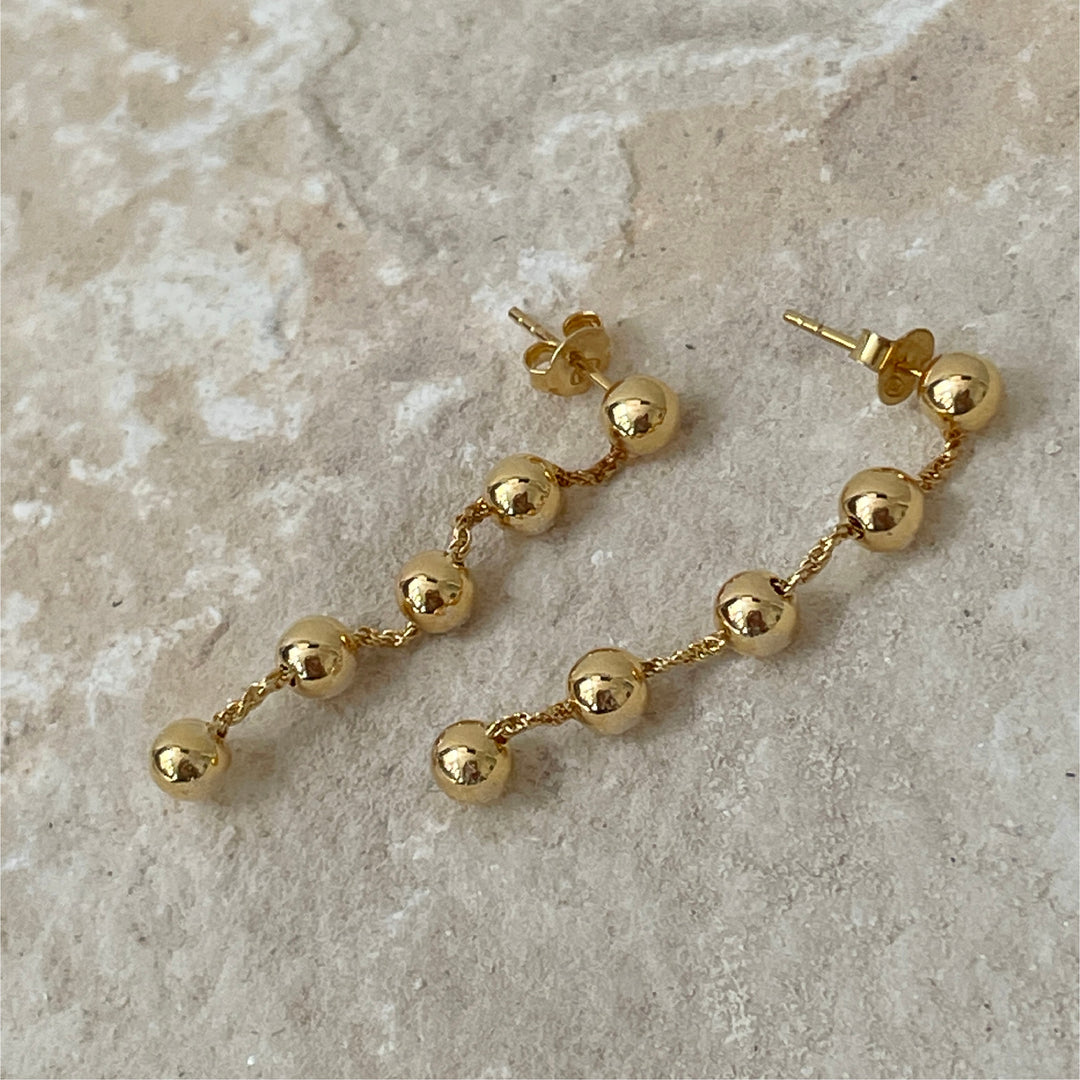 Earrings with spheres - 42468Y