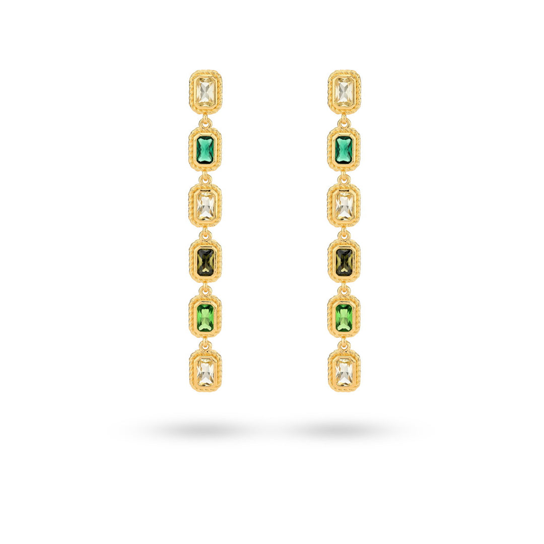 Earring with colored stones - 42491Y
