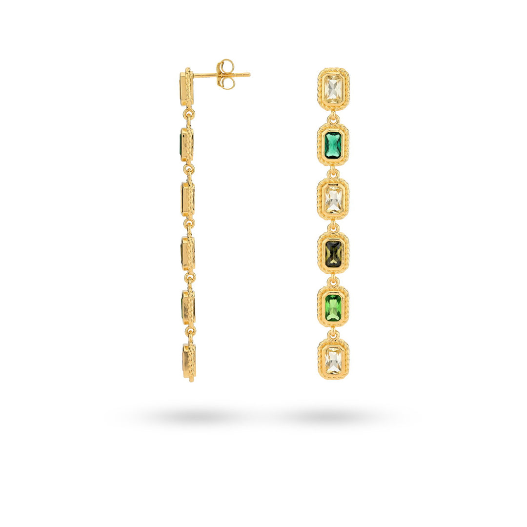 Earring with colored stones - 42491Y