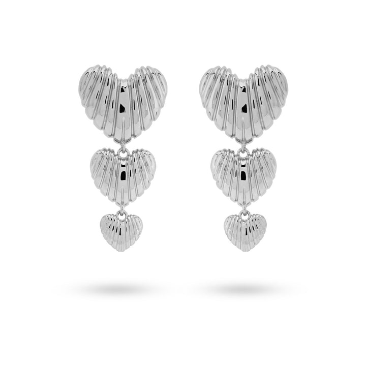 Heartshaped statement earrings - 42493S
