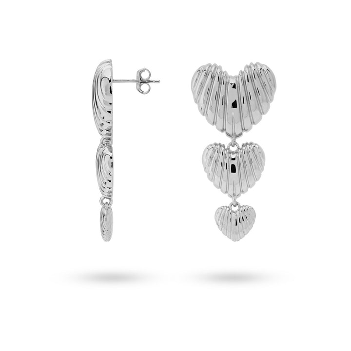 Heartshaped statement earrings - 42493S