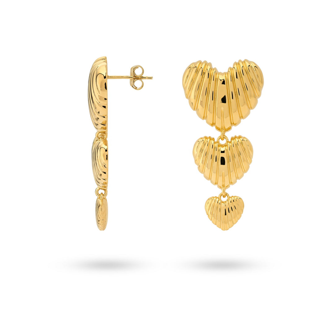 Heartshaped statement earrings - 42493Y