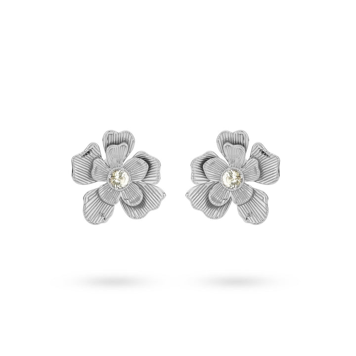 Flowershaped statement earrings - 42496S