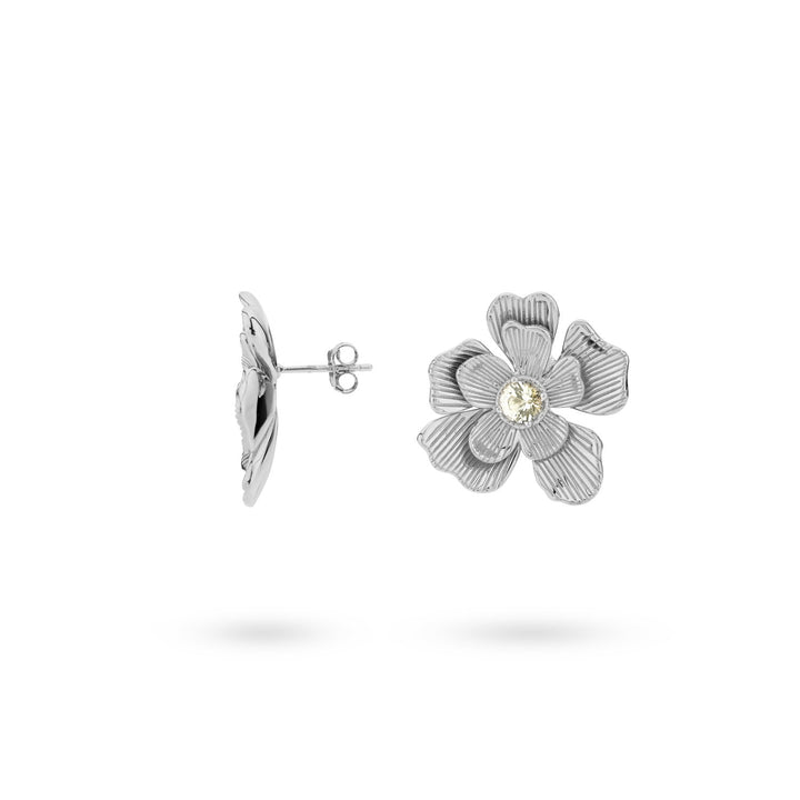 Flowershaped statement earrings - 42496S