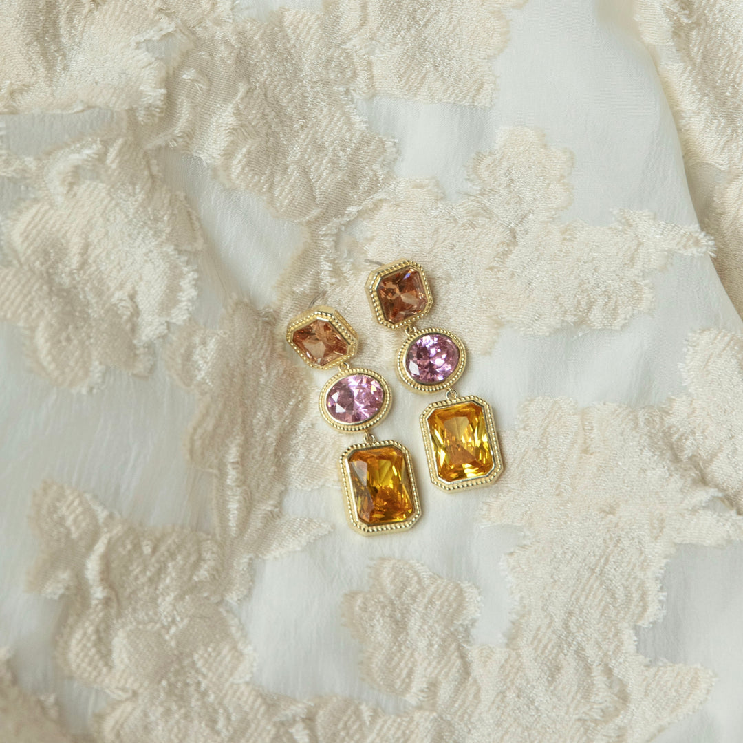 Bold golden hour earrings