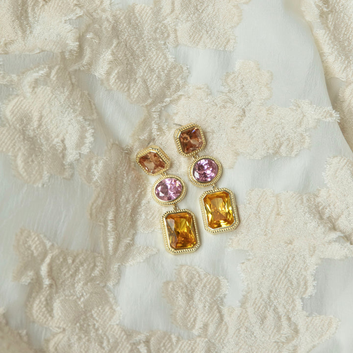 Bold golden hour earrings