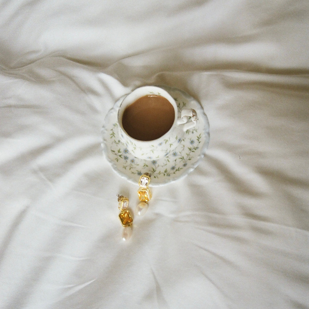 Bold citrine sunset earrings