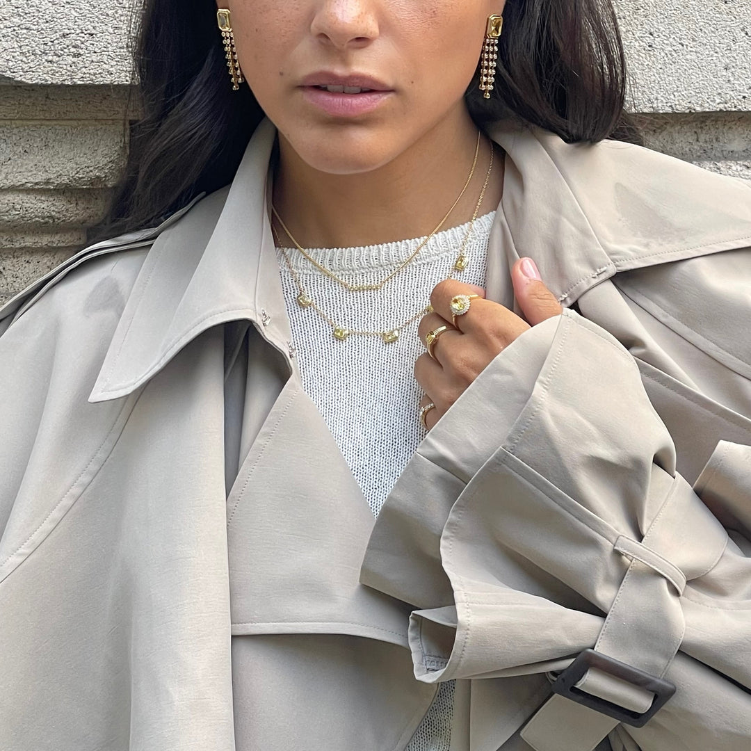 Ketting met vintage look stenen - 32494Y