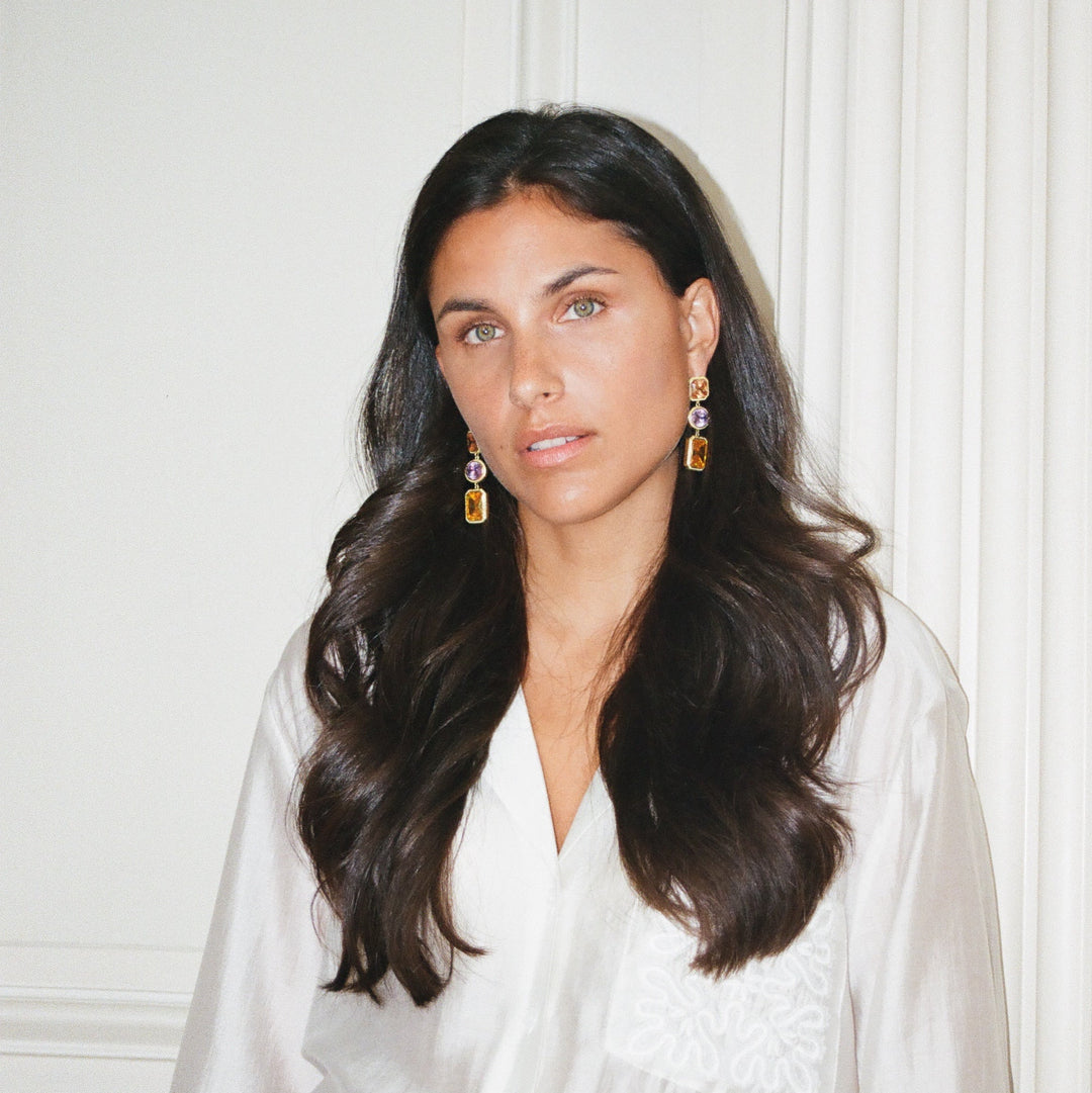 Bold golden hour earrings