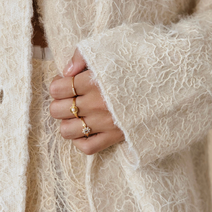 Ring met gekleurde steen - 124146Y