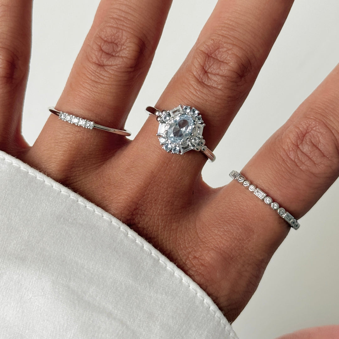 Ring met gekleurde stenen