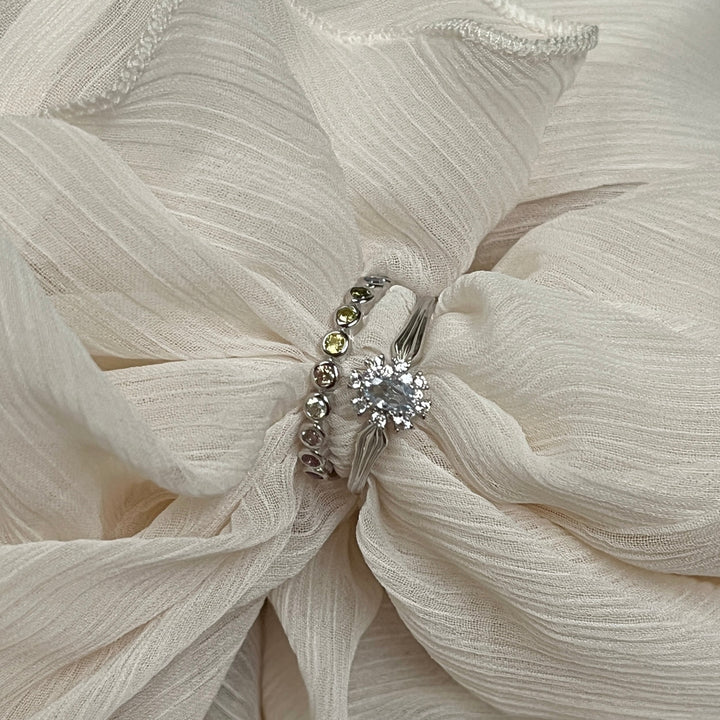 Ring met gekleurde stenen - 124157S