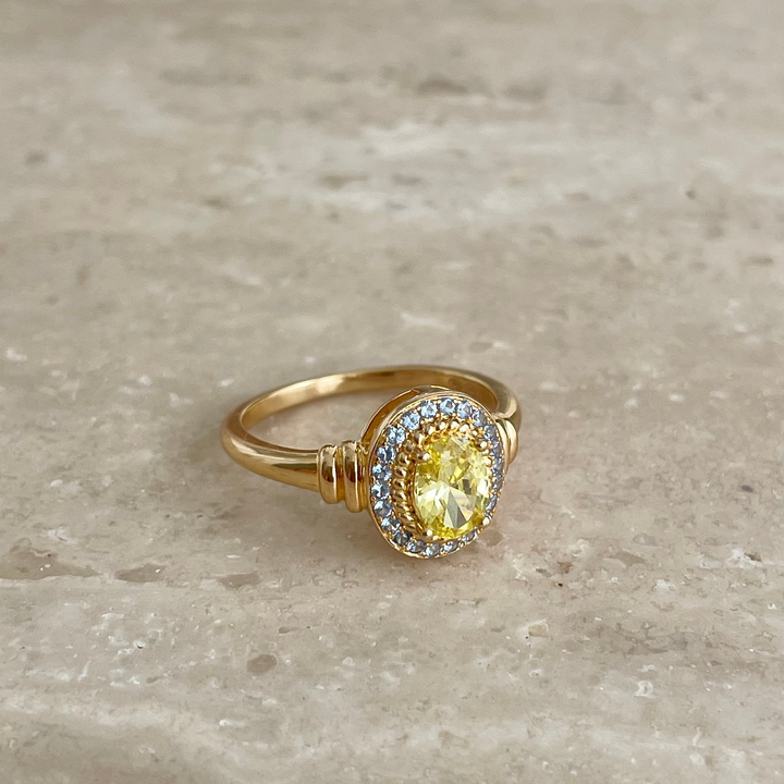 Ring met gekleurde stenen - 124134Y