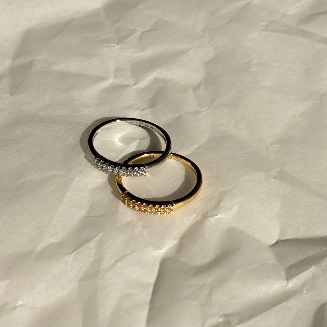 Ring met gekleurde stenen - 124163S