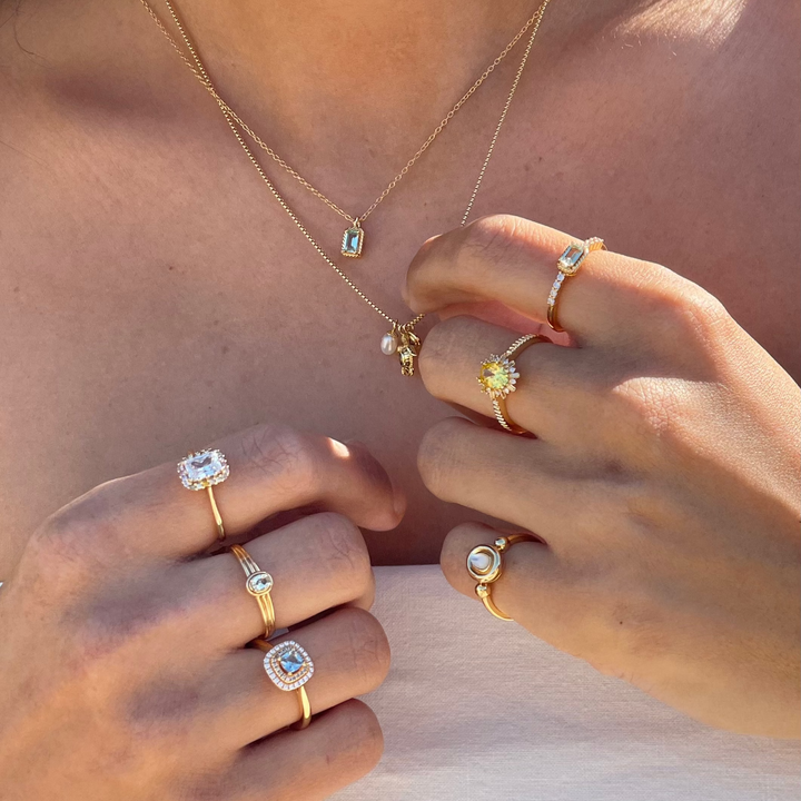Ketting met gekleurde steen - 32484Y