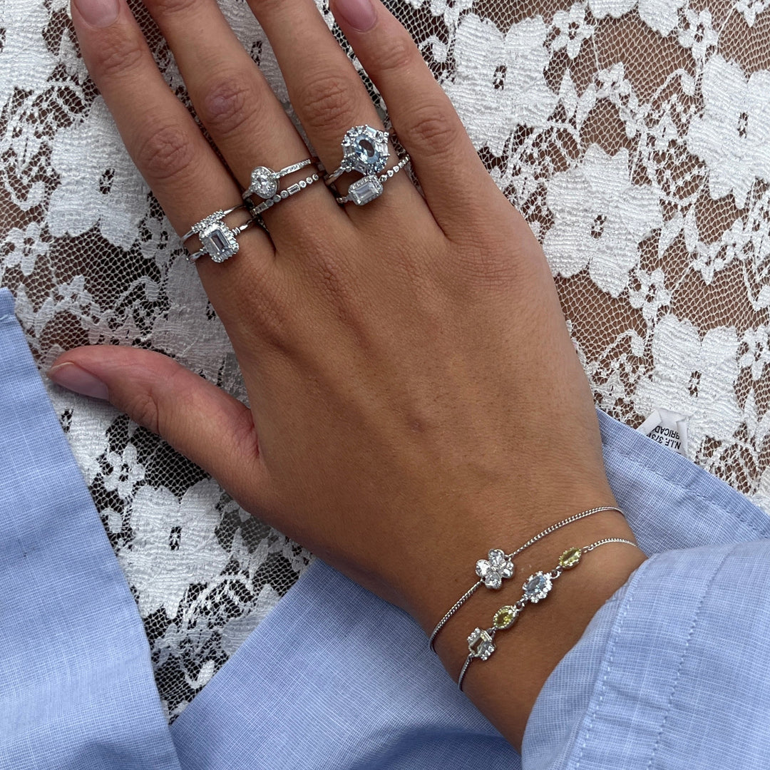 Armband met gekleurde stenen - 22469S