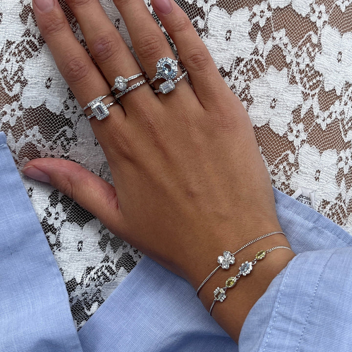 Armband met gekleurde stenen - 22469S