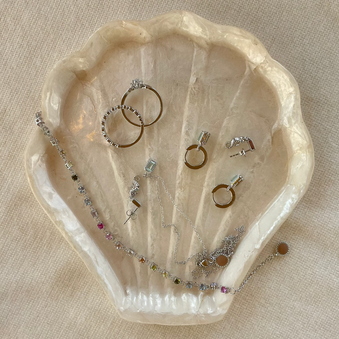 Ketting met gekleurde steen - 32484S