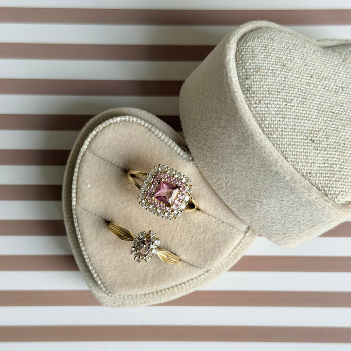 14K ring with pink tourmaline stone