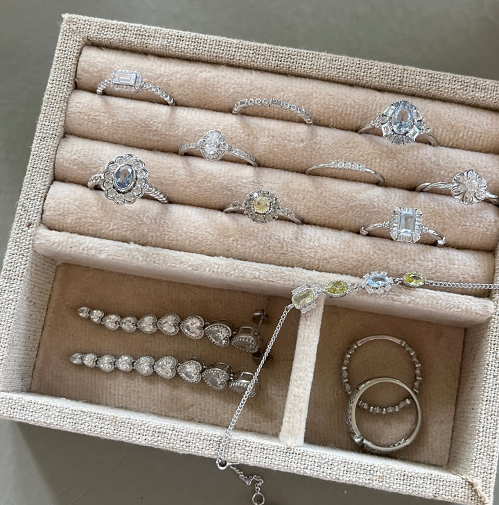 Ring met gekleurde stenen - 12490S
