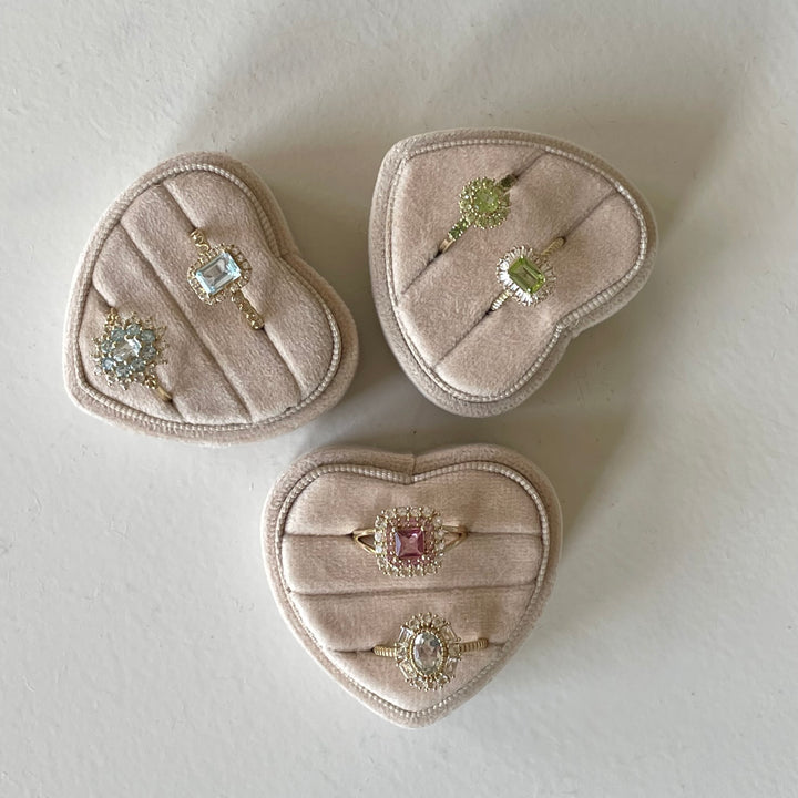 14K massief gouden ring met roze toermalijn steen - 114001G