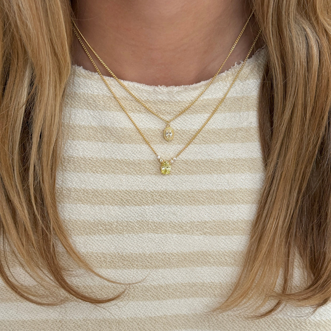 Ketting met vintage look hanger - 324102Y