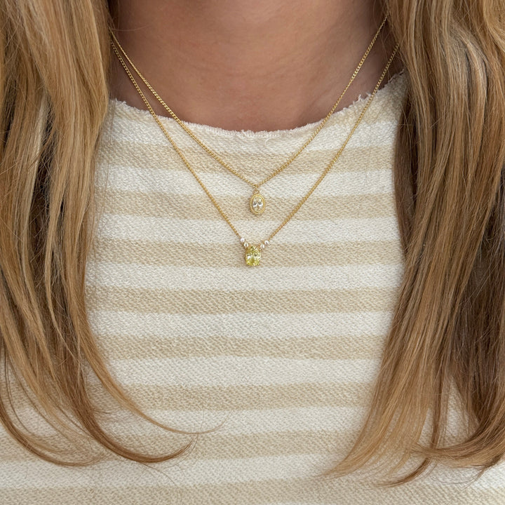Ketting met vintage look hanger - 324102Y