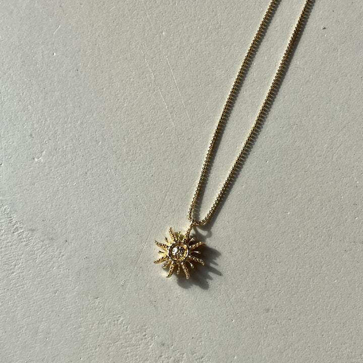 Necklace with sun pendant - 32471Y