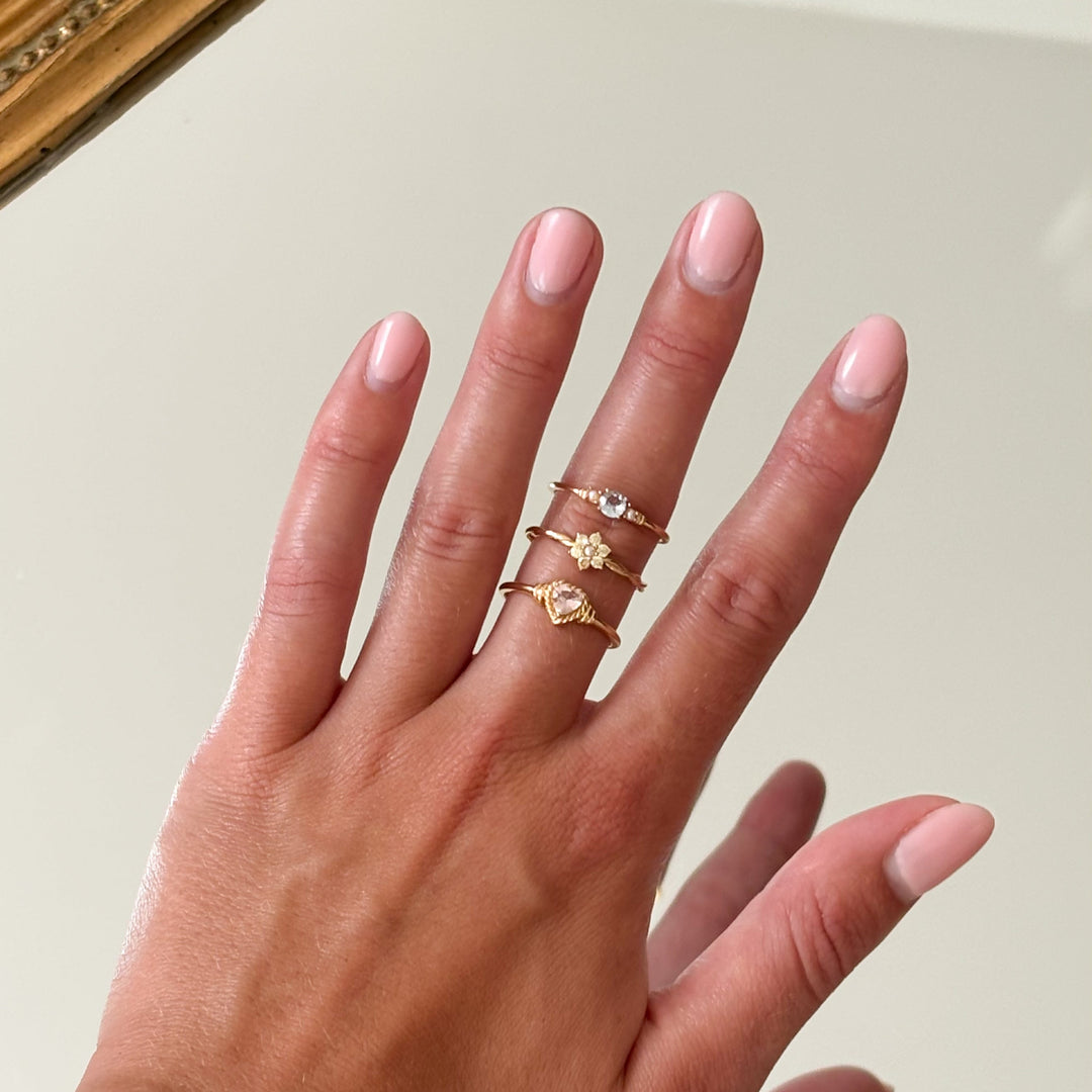 Ring with heartshaped stone - 124167Y