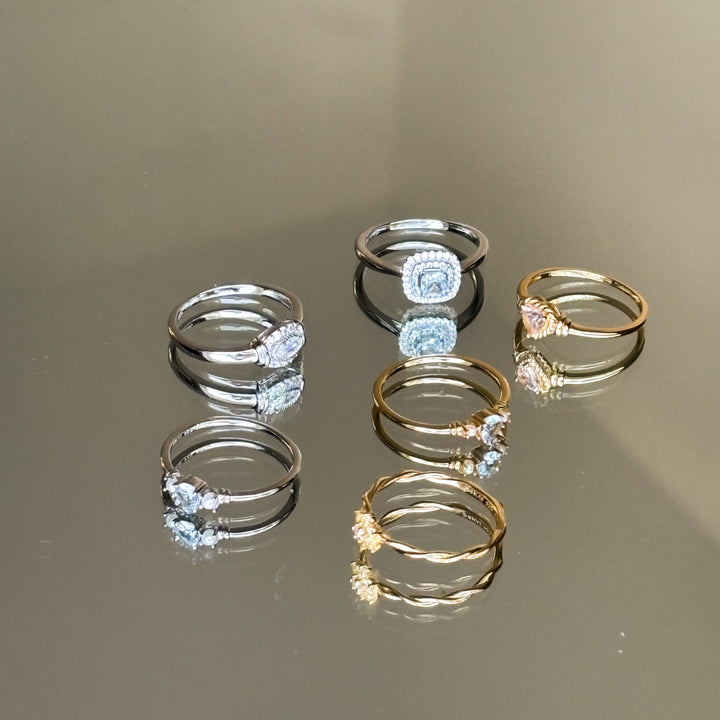 Ring met gekleurde stenen - 124153S