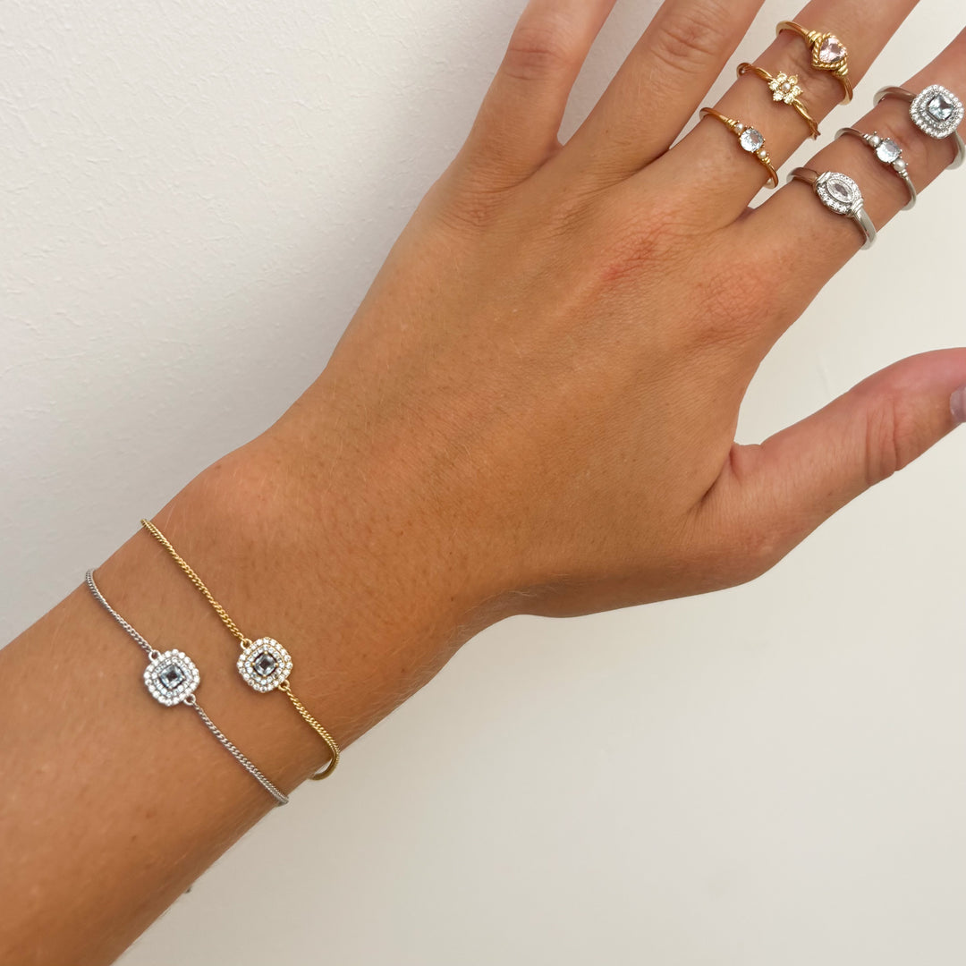 Armband met vintage look ornament - 22481S
